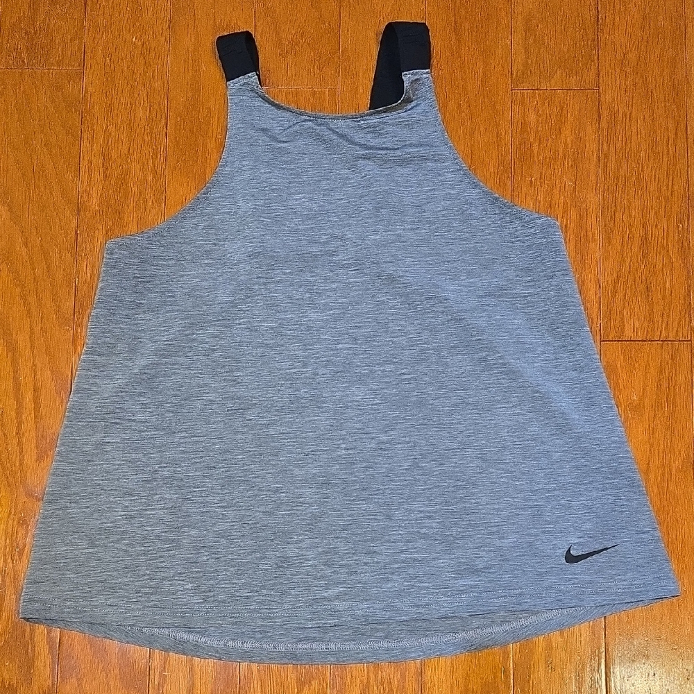 Nike “Just Do It” Tank Top | Women’s Small | Gray Athletic Workout Top | EUC